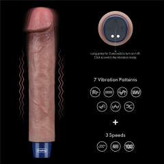 9'' REAL SOFTEE Rechargeable Silicone Vibrating Dildo
