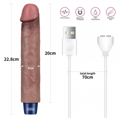 9'' REAL SOFTEE Rechargeable Silicone Vibrating Dildo