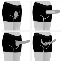 Chic Strap-On shorts M/L Black