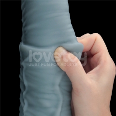 11'' Rechargeable Thrusting and Vibrating Silicone Dildo