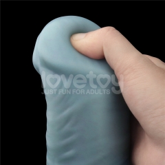 11'' Rechargeable Thrusting and Vibrating Silicone Dildo