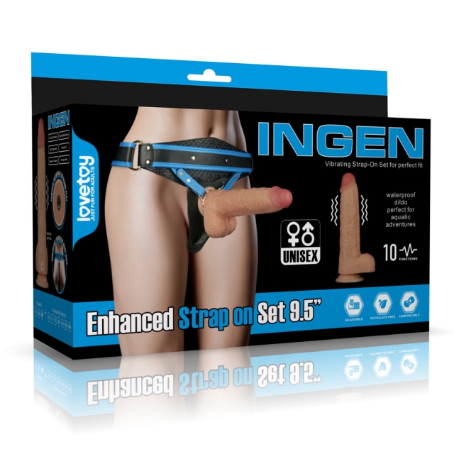 Vibrating Enhanced Strap on Set 9.5'' L/XL/2XL